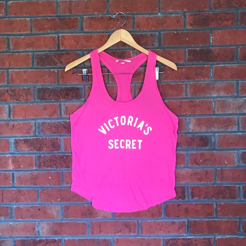 Hot pink Victoria’s Secret Racerback; Pink-M